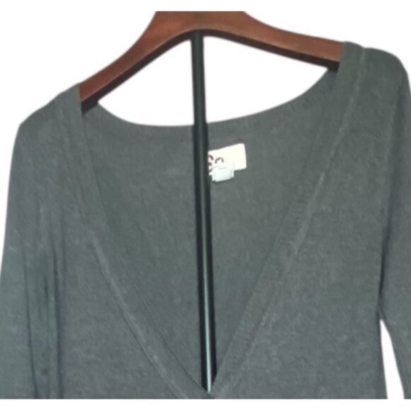 SO XL Gray Button-Down Boyfriend Cardigan Sweater Pockets Casual Cozy Comfort - Picture 1 of 7